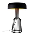 Tel Kafes Metal Masa Lambası - Siyah