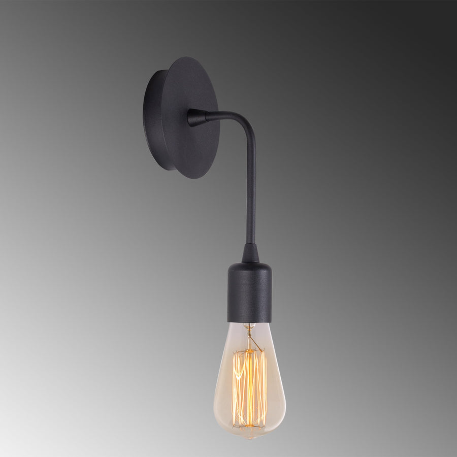 Minimalist Tekli Metal Aplik - Siyah