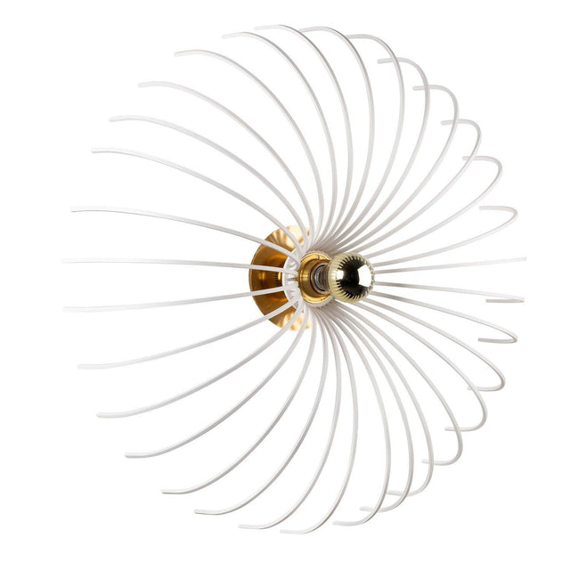 Spiral Tel Tekli Aplik Metal - Beyaz