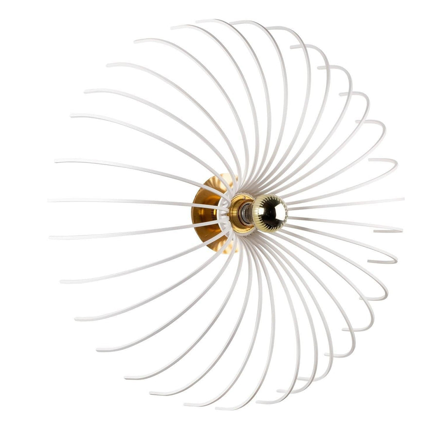 Spiral Tel Tekli Aplik Metal - Beyaz