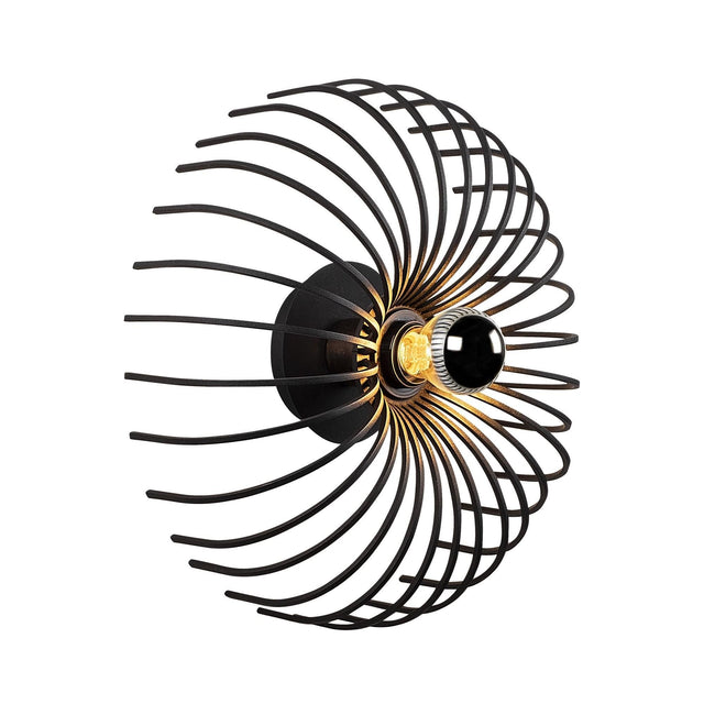 Spiral Tel Tekli Aplik Metal - Siyah