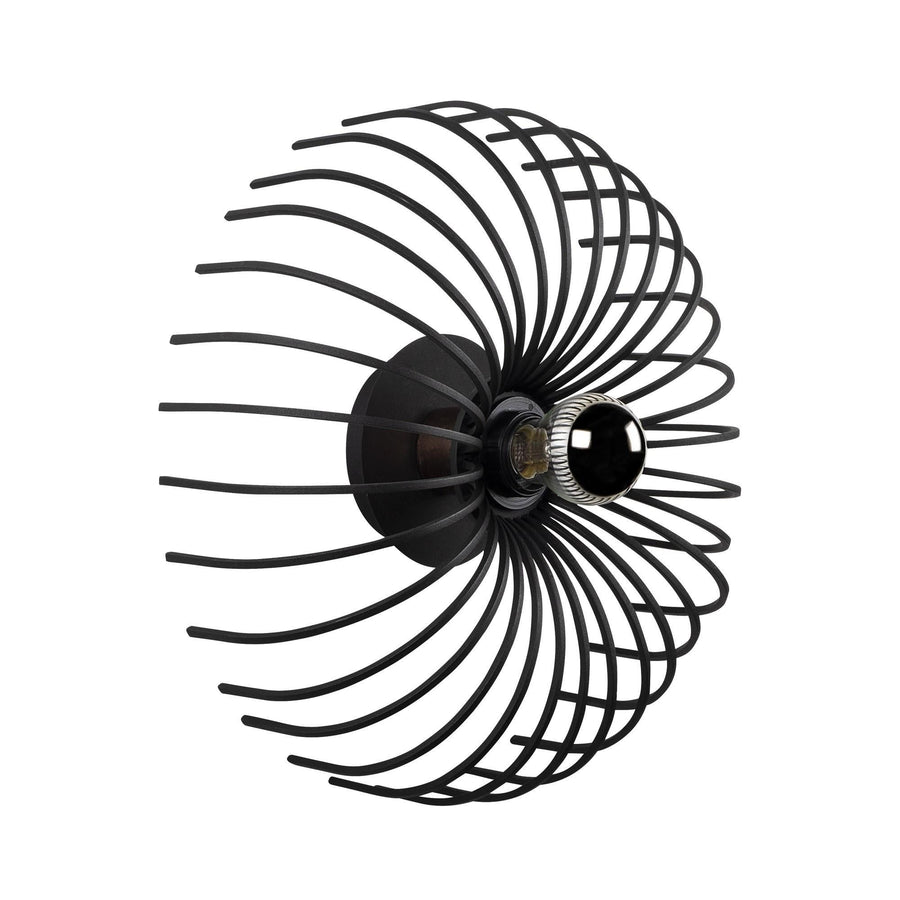 Spiral Tel Tekli Aplik Metal - Siyah