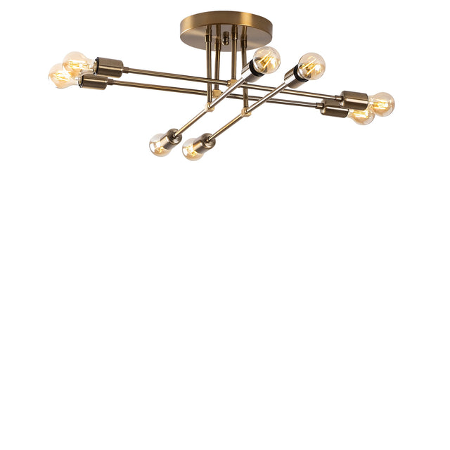 Sputnik 8li Metal Plafonyer - Altın