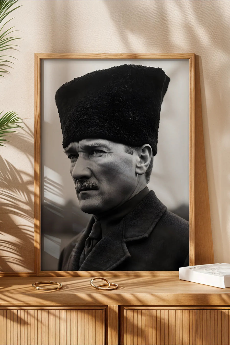 Mustafa Kemal Atatürk Baskılı Ahşap Çerçeveli Tablo | Huhu507
