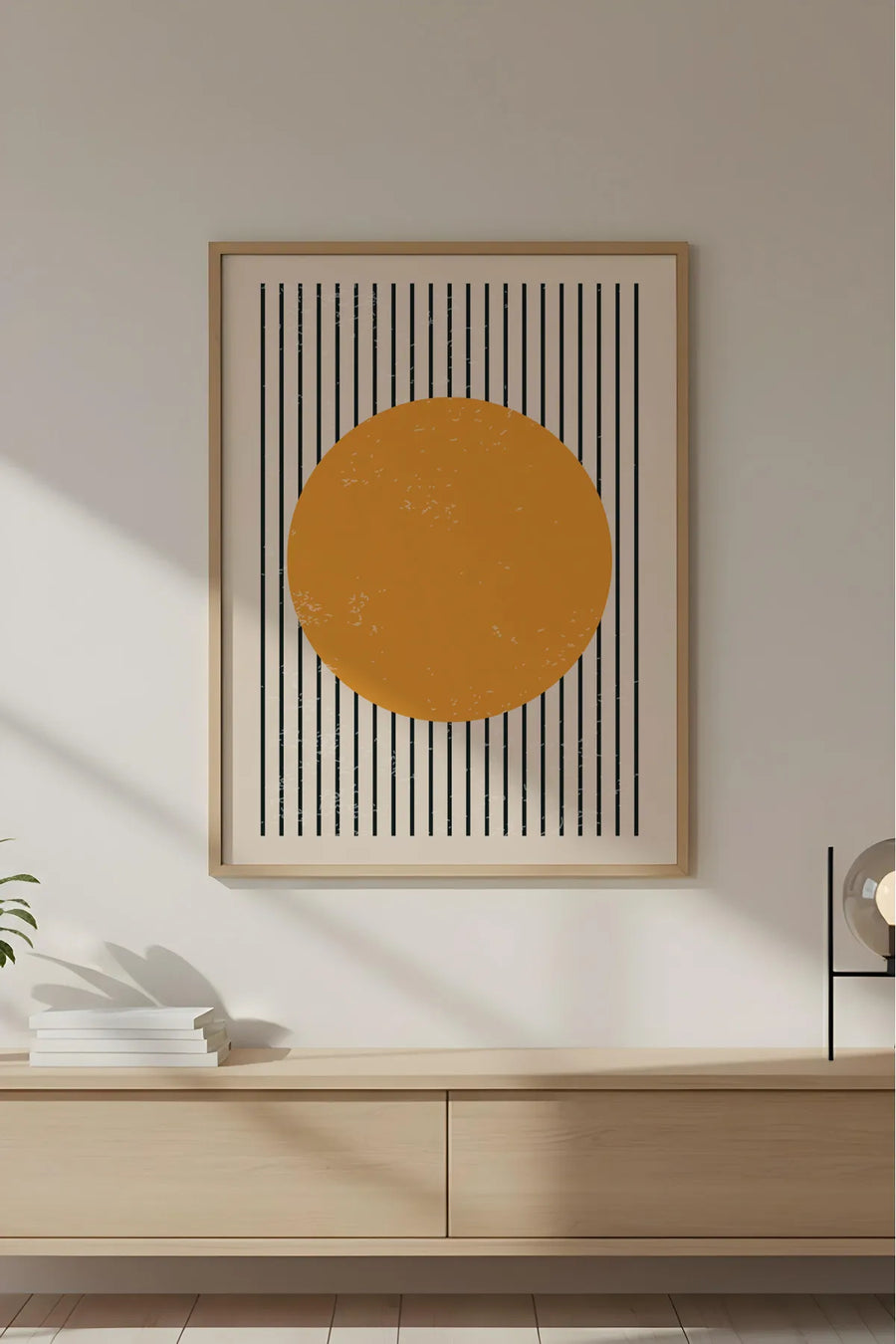 Ahşap Çerçeveli Geometrik Tablo | Huhu572