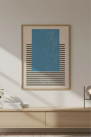 Ahşap Çerçeveli Geometrik Tablo | Huhu573