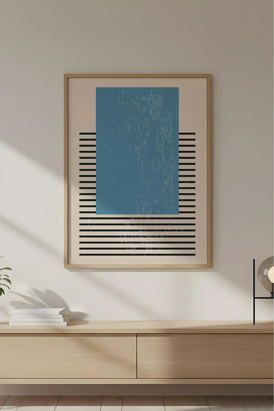 Ahşap Çerçeveli Geometrik Tablo | Huhu573