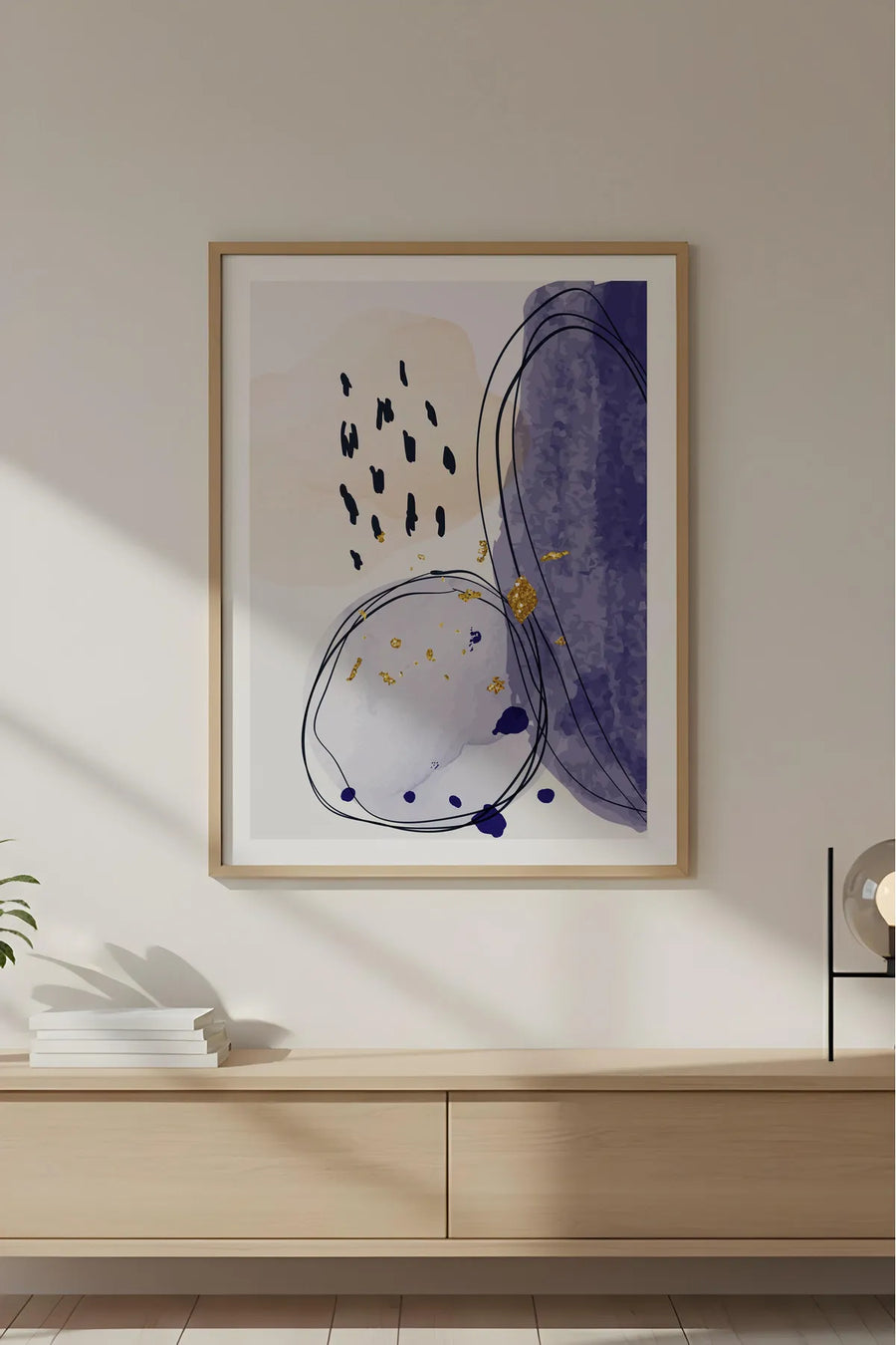 Ahşap Çerçeveli Modern Tablo | Huhu612
