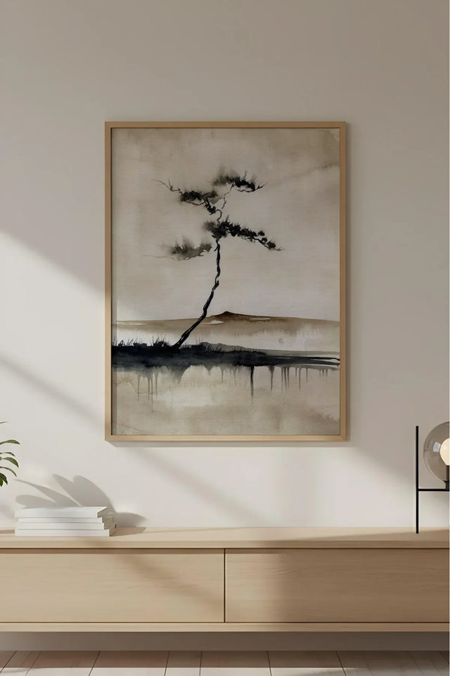 Ahşap Çerçeveli Wabi Sabi Koleksiyon Tablo | Huhu726