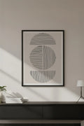 Ahşap Siyah Çerçeveli Minimalist Tablo | Huhu576