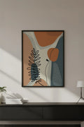 Ahşap Siyah Çerçeveli Soyut Desenli Modern Tablo | Huhu639