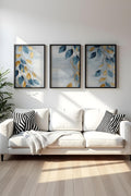 Modern Yaprak Desenli Tablo Seti - 3’lü Set | huhu476