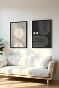 Soyut Desenli Modern Tablo Seti - Minimal 2’li Set | huhu87