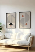 Geometrik Desenli Minimalist Tablo Seti - 2’li Set | huhu62