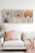 Geometrik Desenli Doğa Tablo Seti - Modern 3’lü Set | huhu481