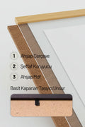 A4 Ahşap Sertifika & Diploma Çerçevesi (29,7×21 cm) – Şeffaf Koruyucu, MDF Arka Kapaklı | 20x30cert