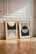 Minimalist Geometrik Desenli Tablo Seti - 2’li Set | huhu80