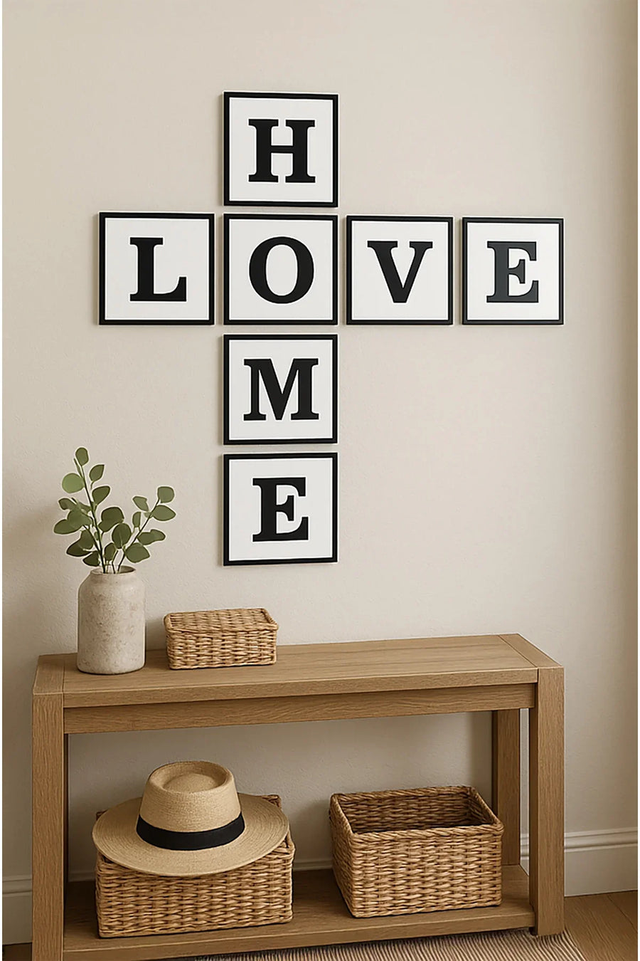 Modern 7 Parça Duvar Tablosu -Çerçeve Görünümlü — 20x20 MDF, Fotoğraf Kalitesinde UV Baskı | HUHU494