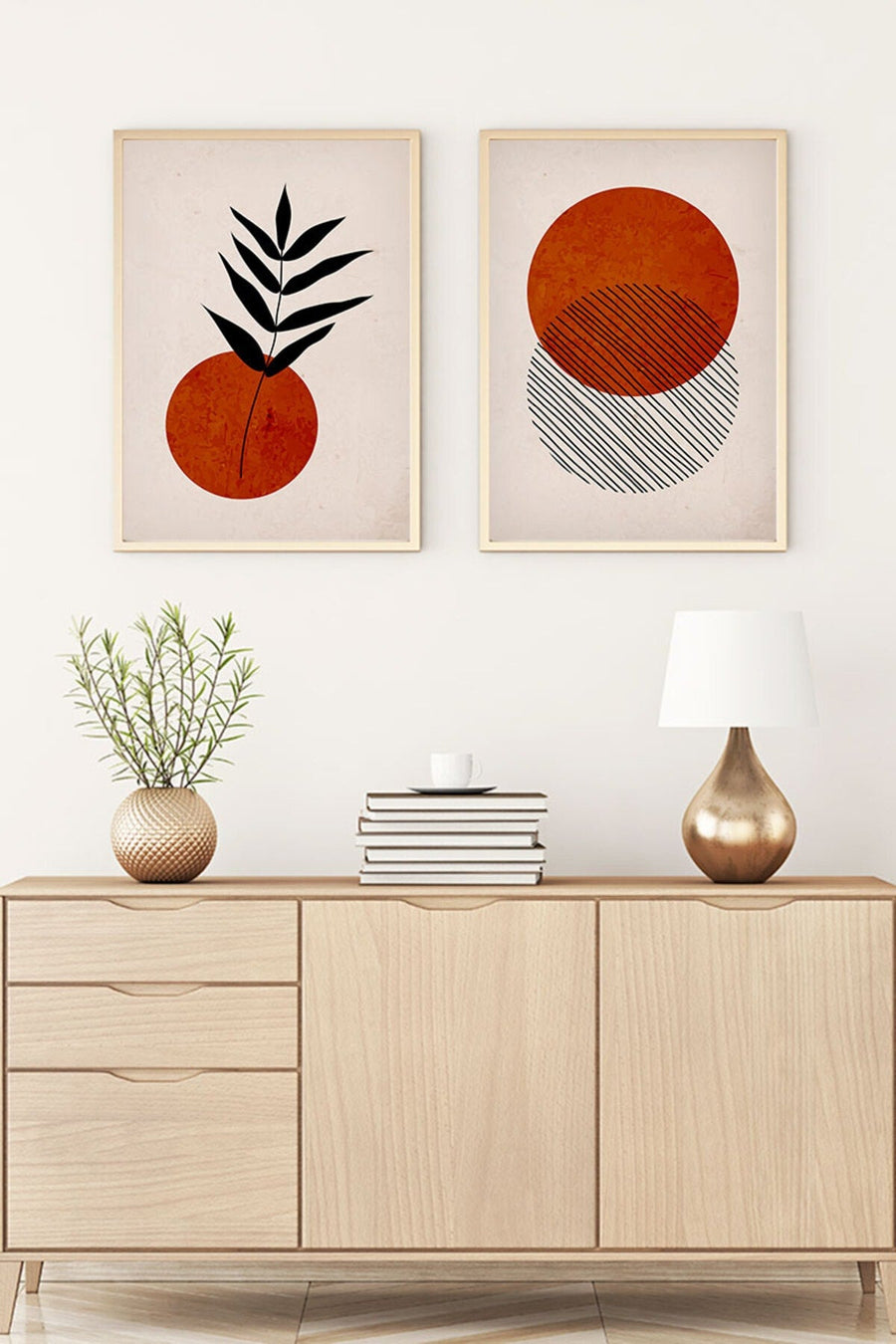 Soyut Çiçekli Tablo Seti - Modern 3’lü Set | huhu186