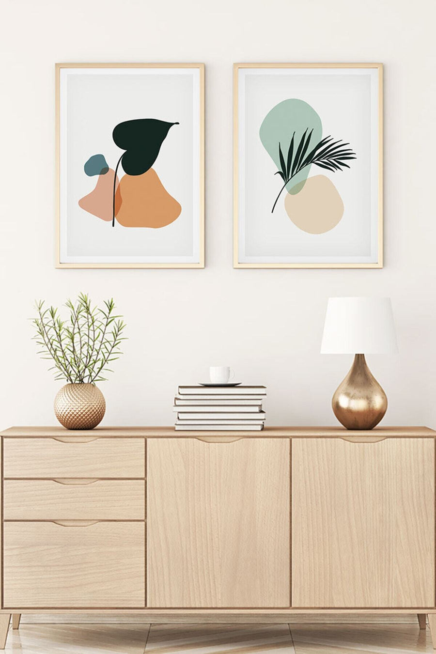 Soyut Desenli Modern Tablo Seti - Minimal 2’li Set | huhu123