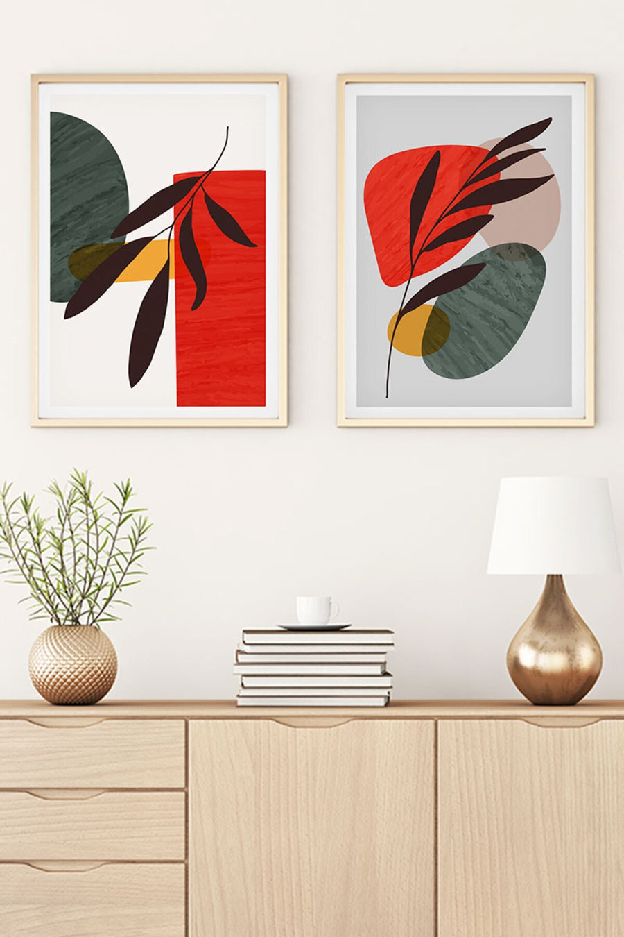 Modern Geometrik Desenli Tablo Seti - 2’li Set | huhu44