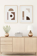 Geometrik Desenli Minimal Tablo Seti - Modern 2’li Set | huhu111