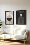 Geometrik Desenli Minimalist Tablo Seti - 2’li Set | huhu88