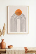 Doğal Ahşap Çerçeveli Soyut Tablo I Huhu1540