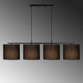 Abajurlu 4'lü Metal Avize - Siyah