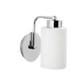 Silindir Camlı Tekli Metal Aplik - Gümüş