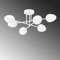 Camlı 6'lı Plafonyer Modern - Beyaz