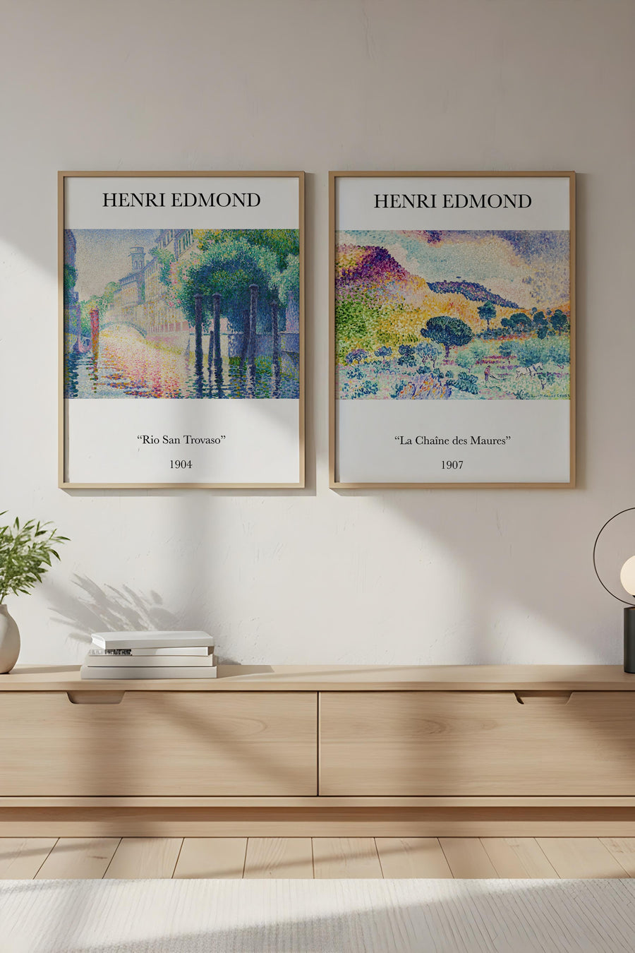 Ahşap Siyah Çerçeveli 2’li Modern Tablo | Huhu267