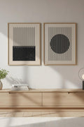 Geometrik Desenli Minimal Tablo Seti - Modern 2’li Set | huhu82