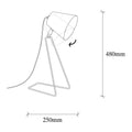 Tripod Ayaklı Metal Masa Lambası - Siyah