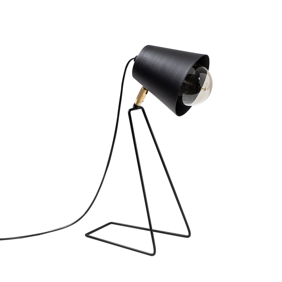 Tripod Ayaklı Metal Masa Lambası - Siyah