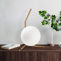 Küresel Cam Modern Masa Lambası - Altin