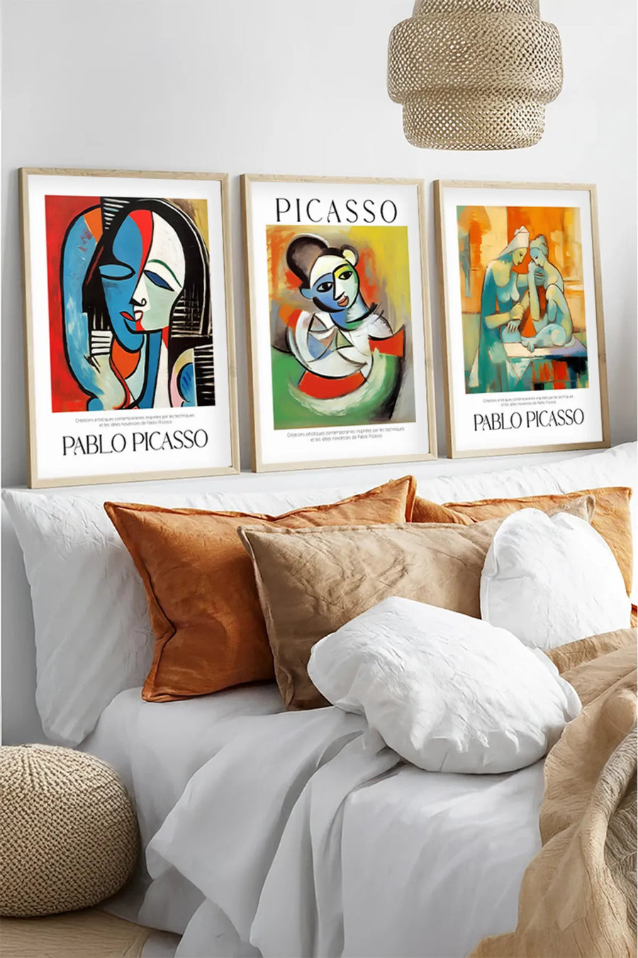 Ahşap Çerçeveli Pablo Picasso Tablo Seti | Huhu543