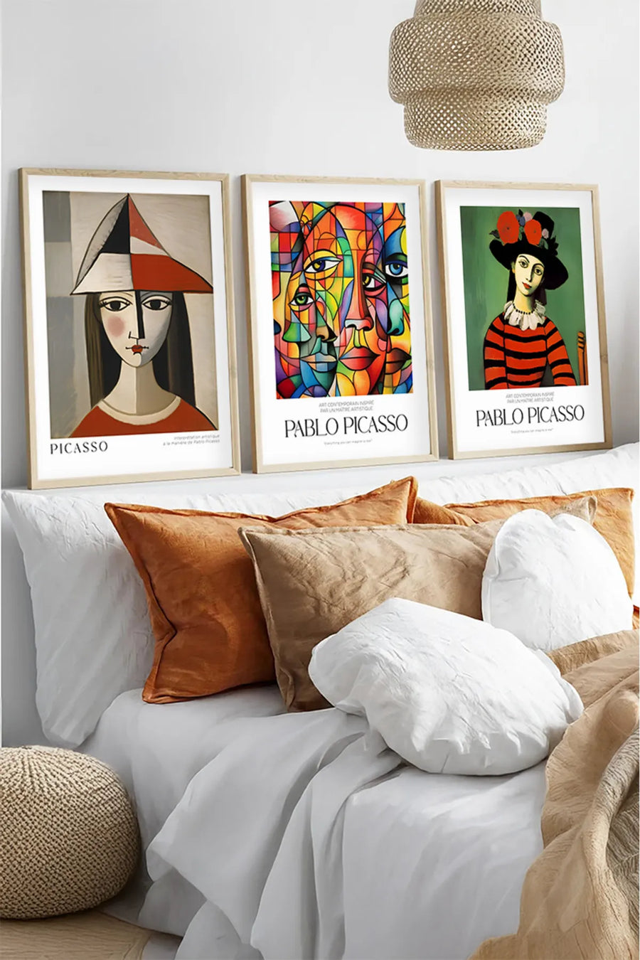 Ahşap Çerçeveli Pablo Picasso Tablo Seti | Huhu544