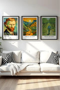 Ahşap Siyah Çerçeveli Vincent Van Gogh Tablo Seti | Huhu530