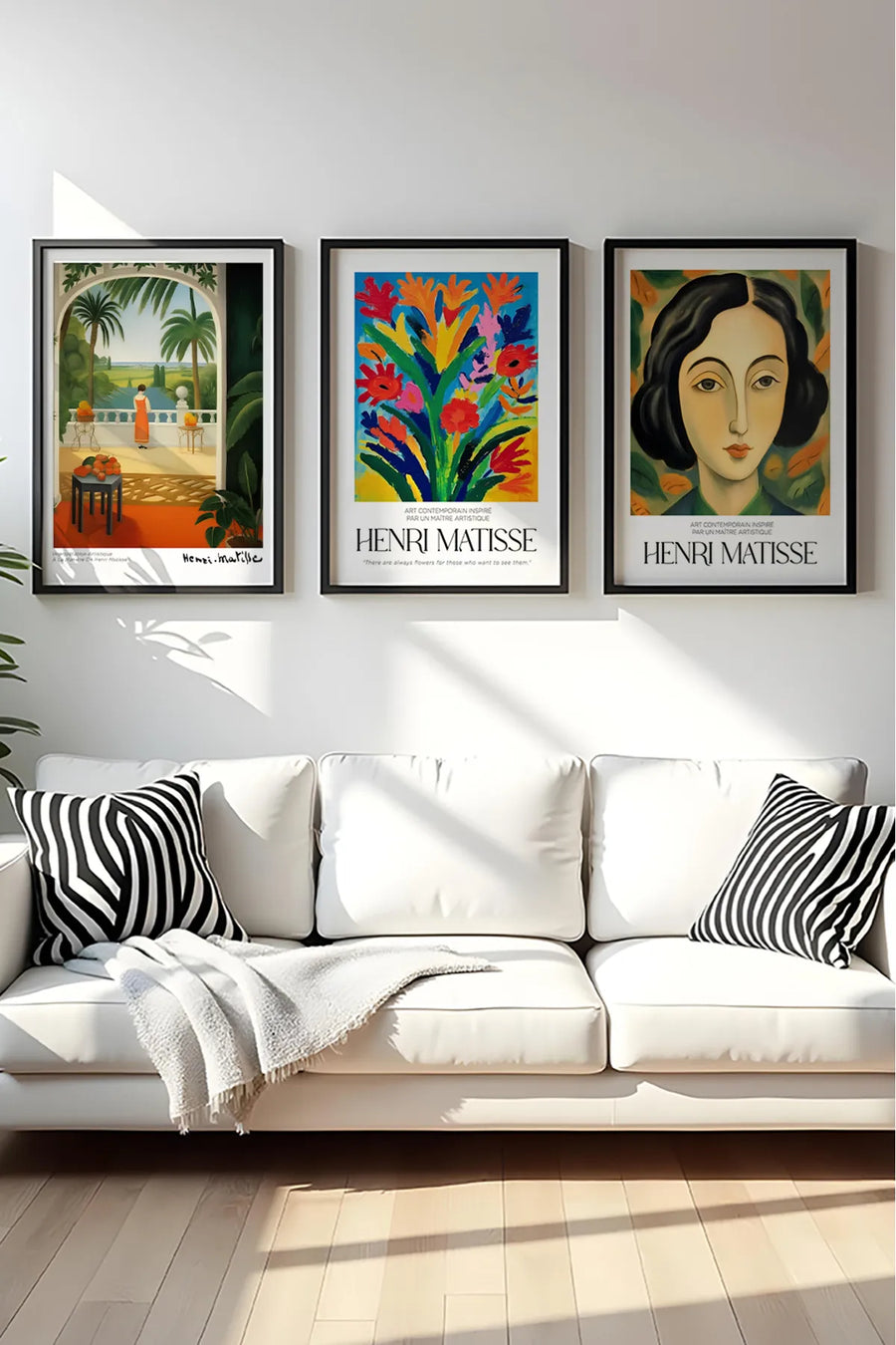 Ahşap Siyah Çerçeveli Henri Matisse Tablo Seti | Huhu537