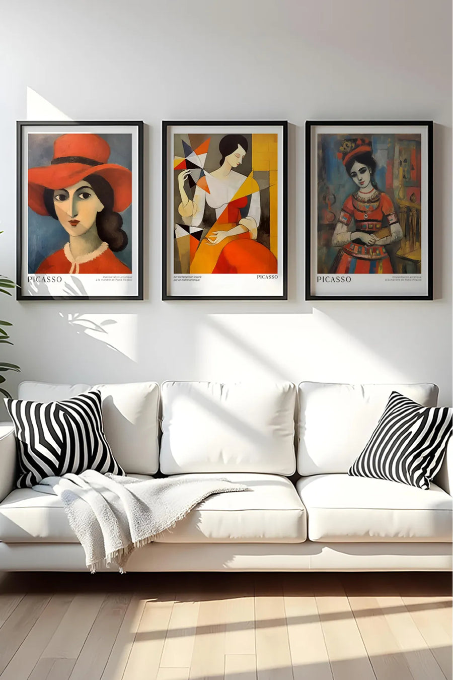 Ahşap Siyah Çerçeveli Pablo Picasso Tablo Seti | Huhu545