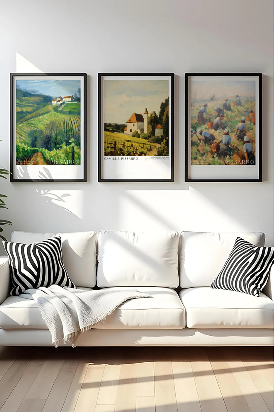Ahşap Siyah Çerçeveli Camille Pissarro Tablo Seti | Huhu551