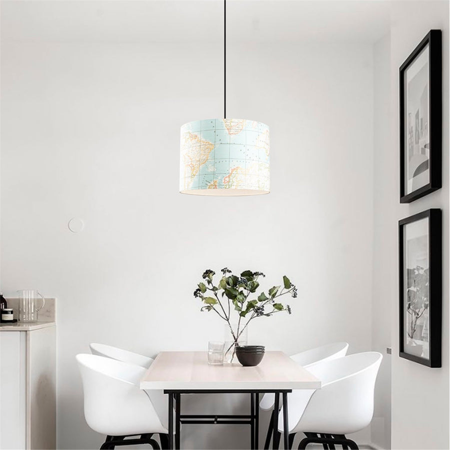 Dünya Haritası Tekli Sarkıt - Mavi