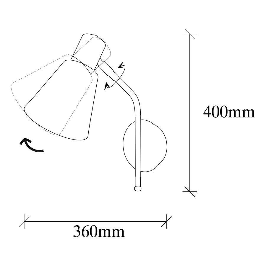 Koni Başlıklı Eskitme Metal Tekli Aplik - Altin