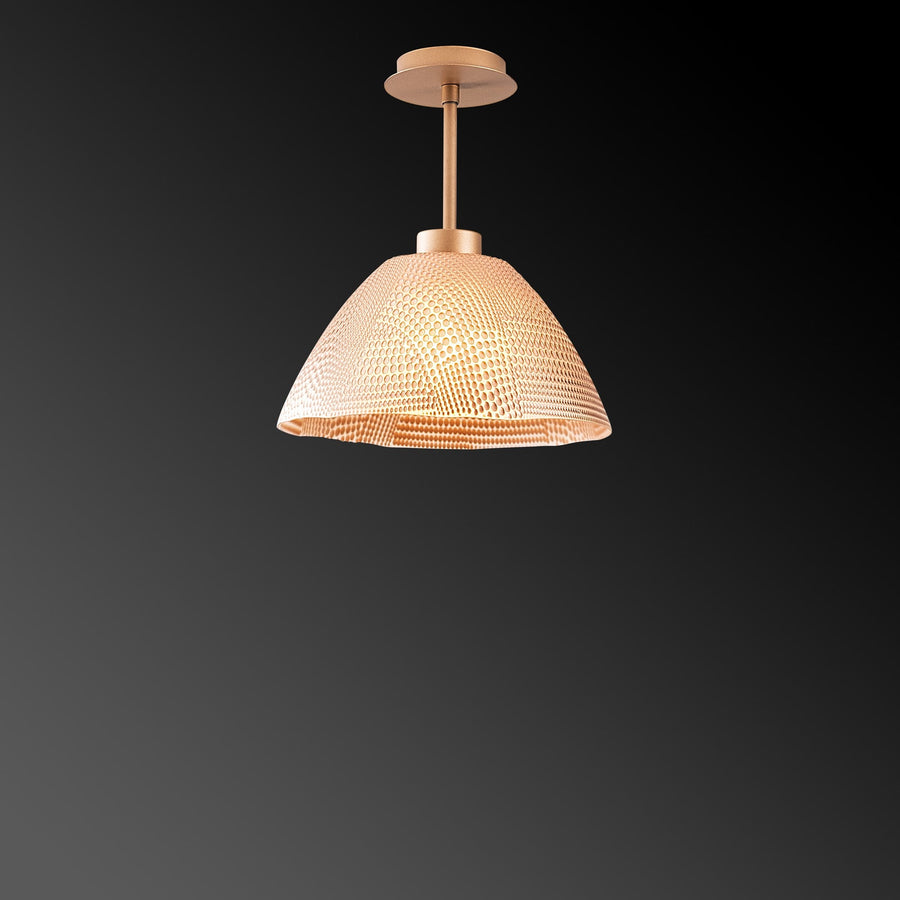 Camlı Tekli Plafonyer Modern - Bakır