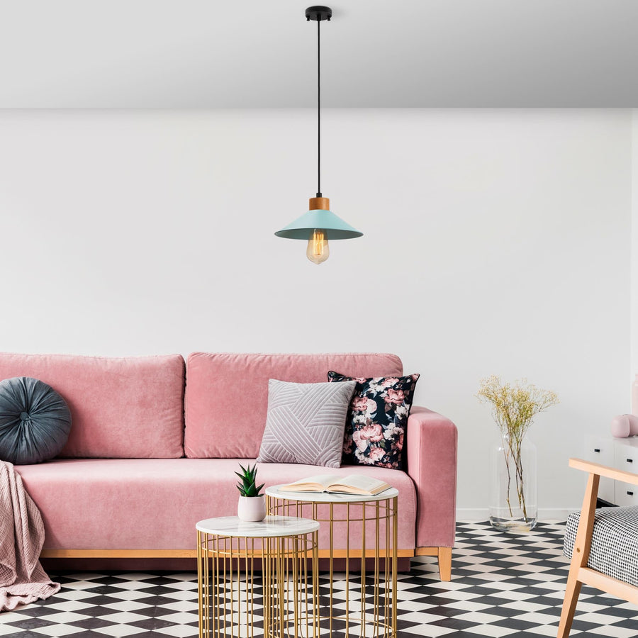 Konik Retro Metal Tekli Sarkıt - Mavi