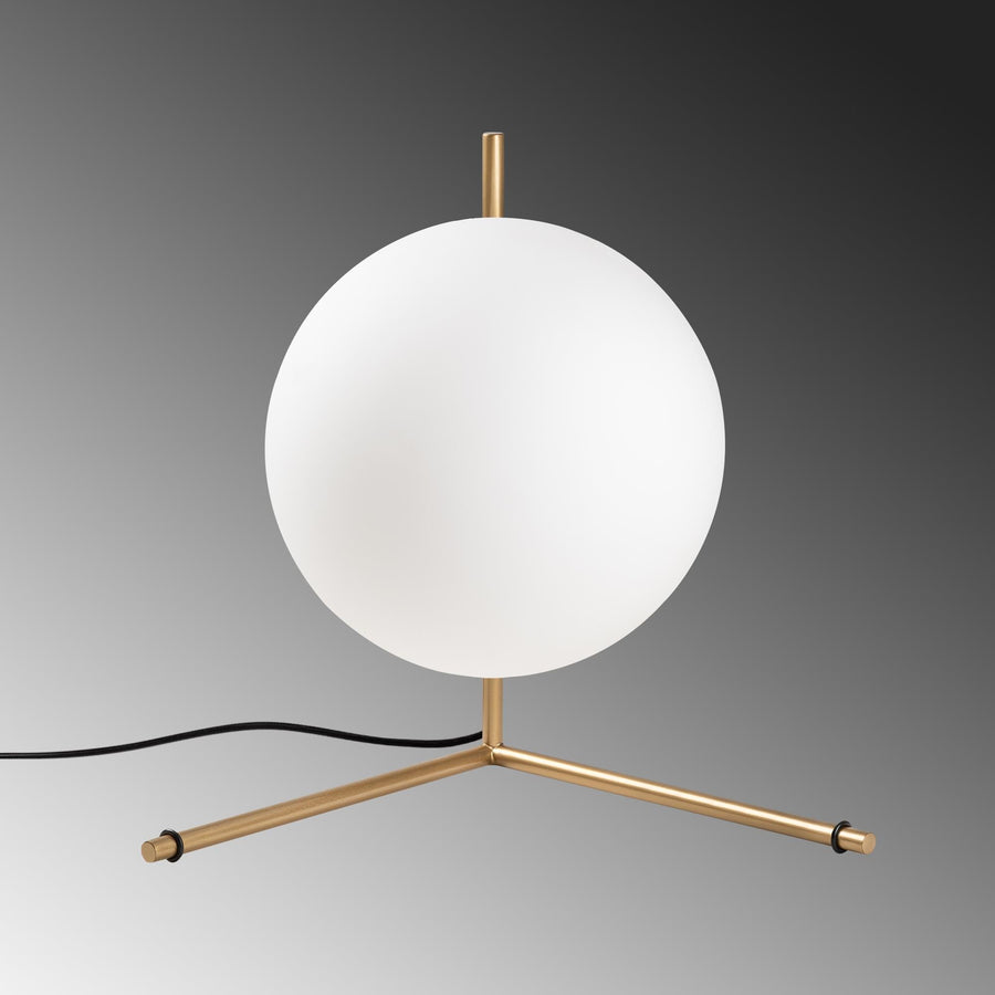 Küresel Cam Modern Masa Lambası - Altin