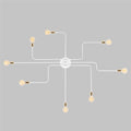 Rustik 8'li Spider Metal Plafonyer - Beyaz