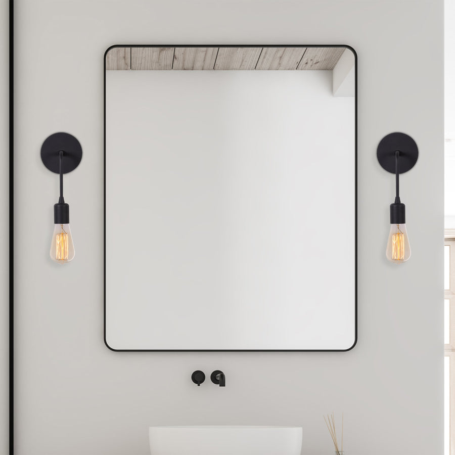 Minimalist Tekli Metal Aplik - Siyah