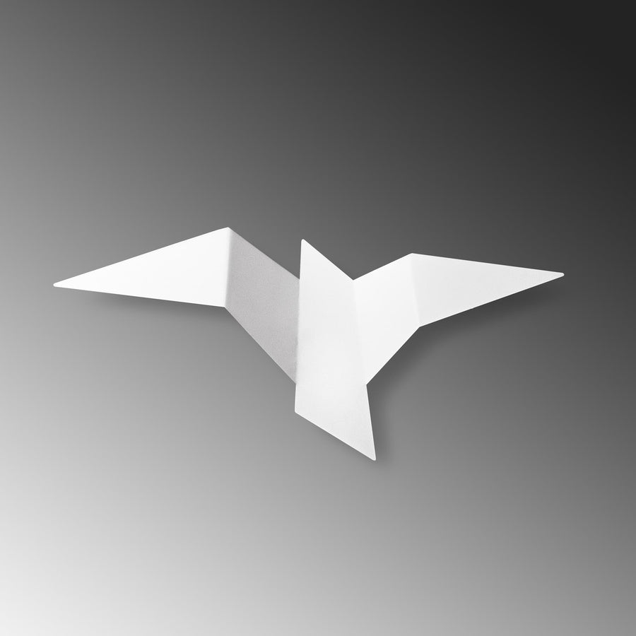 Origami Kuş Büyük Boy LED Aplik - Beyaz